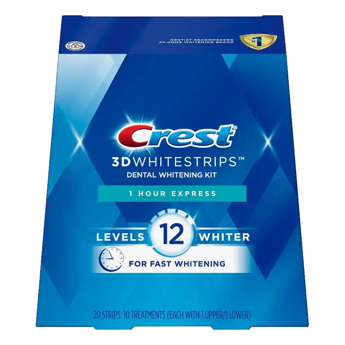 Bandes Blanchissantes Crest 1 Hour Express 12 Levels Whiter Whitestrips