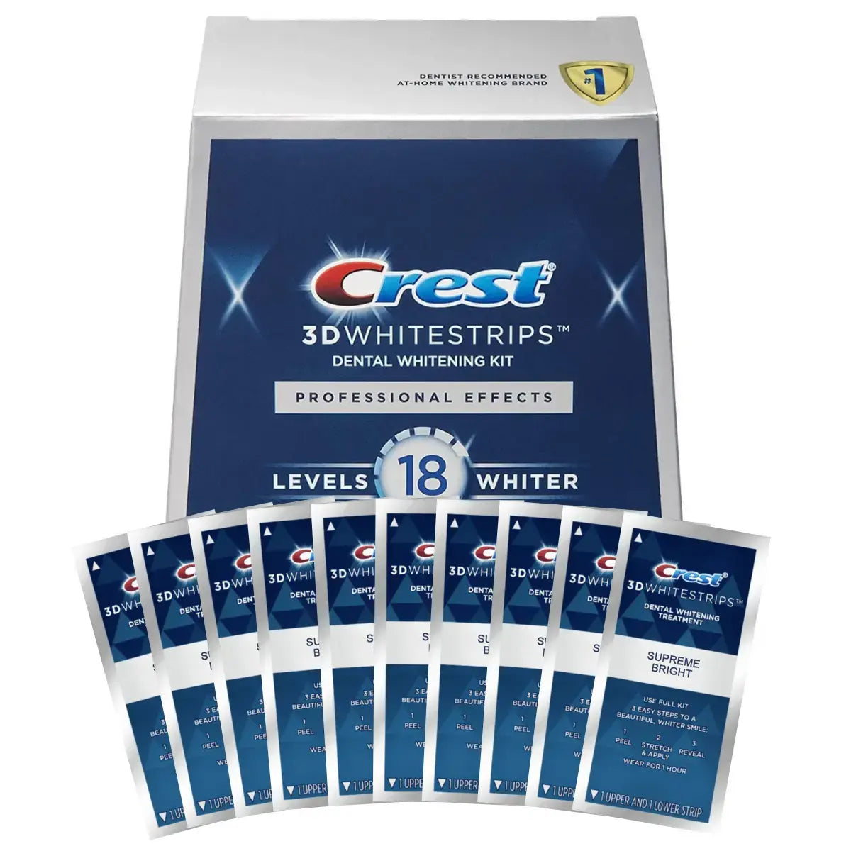 Bandes blanchissantes Crest Professional-Level 18 Whitestrips