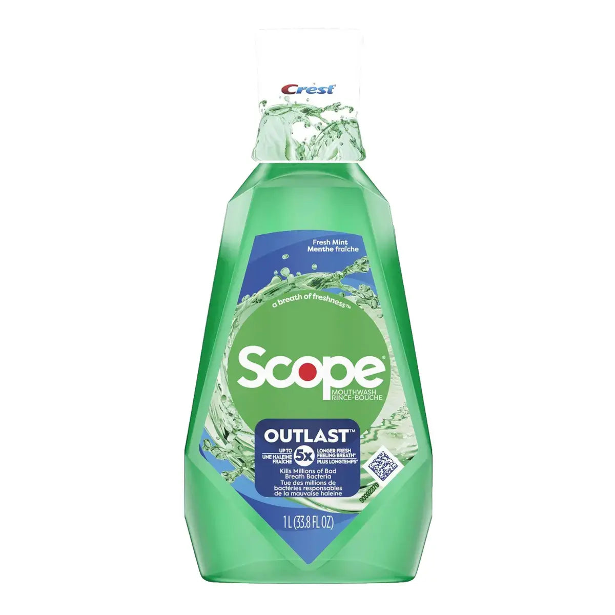 Crest Scope Outlast Fresh Mint 1L Bain de bouche