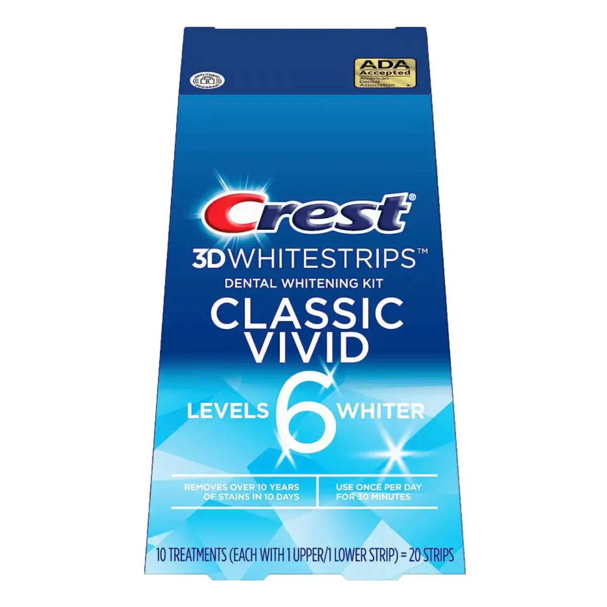 Bandes blanchissantes Crest Classic Vivid 6 Levels Whiter Whitestrips